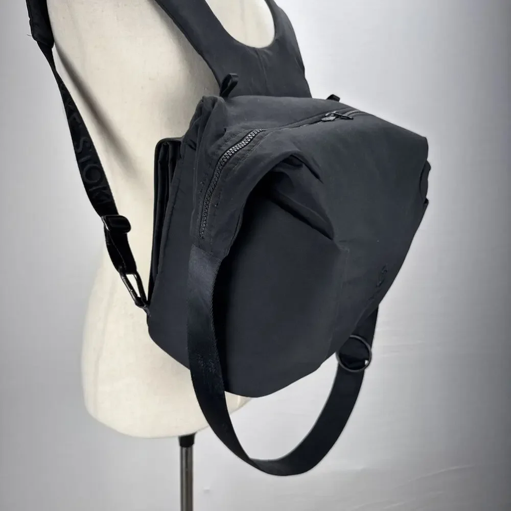 STOKKE Black Diaper Changing Bag Backpack Crossbody‎ Strap Organizer